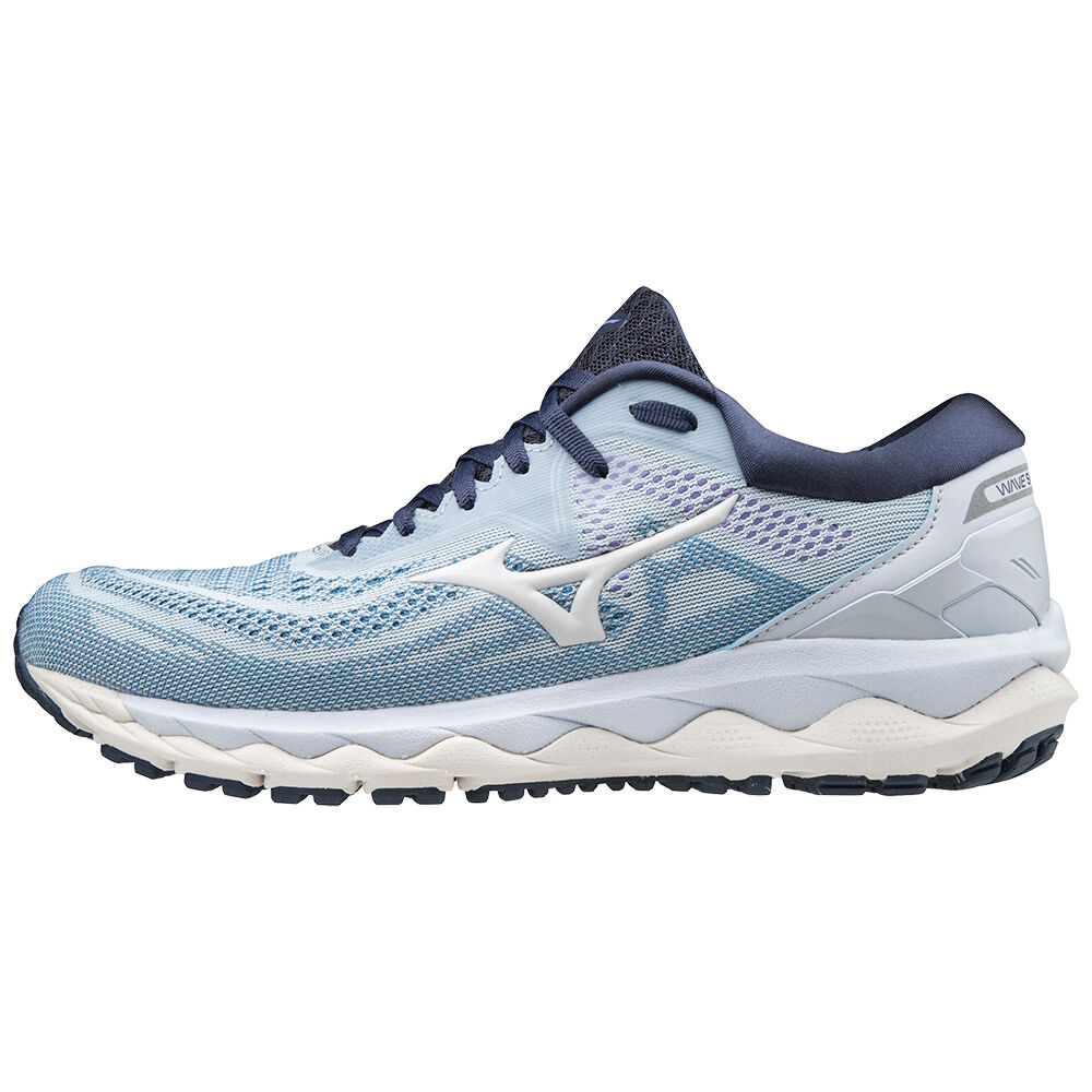 Damske Bezecke Topanky Mizuno Wave Sky 4 Biele/Indigo Vypredaj GPZH87954